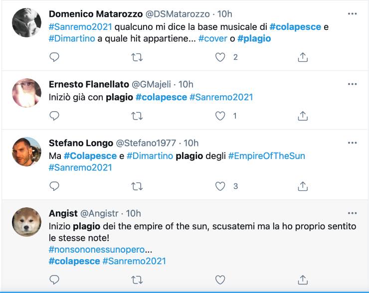 Commenti sul plagio