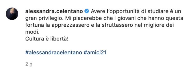 Alessandra Celentano (Instagram)