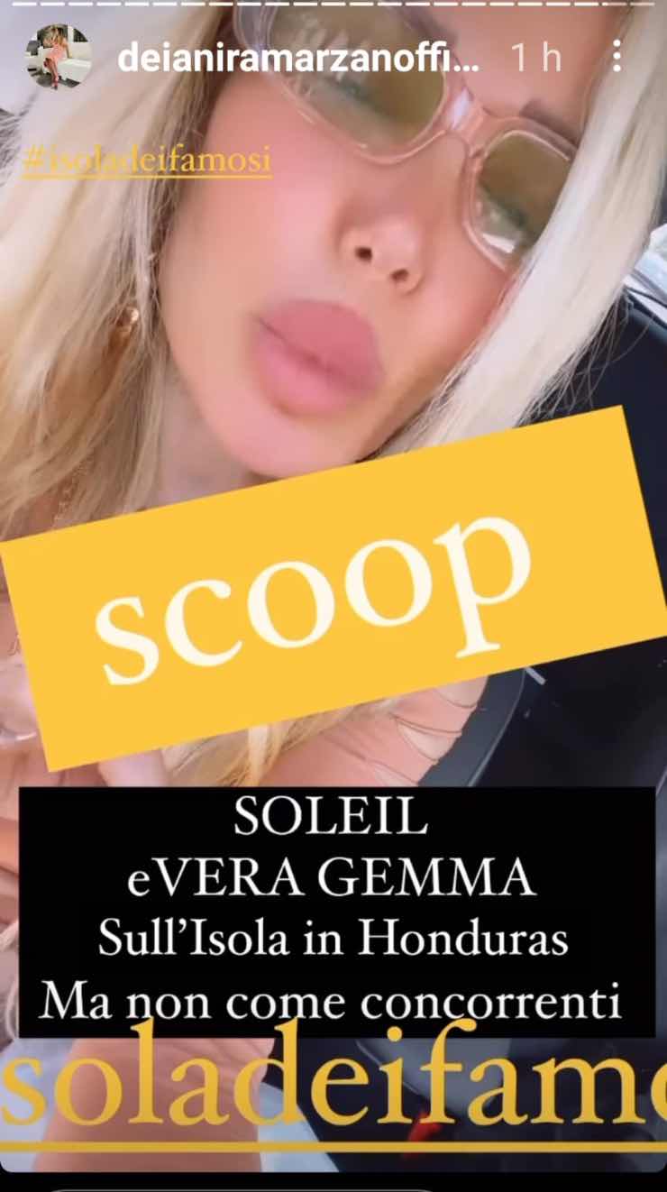 Deianira Marzano scoop (Instagram stories)