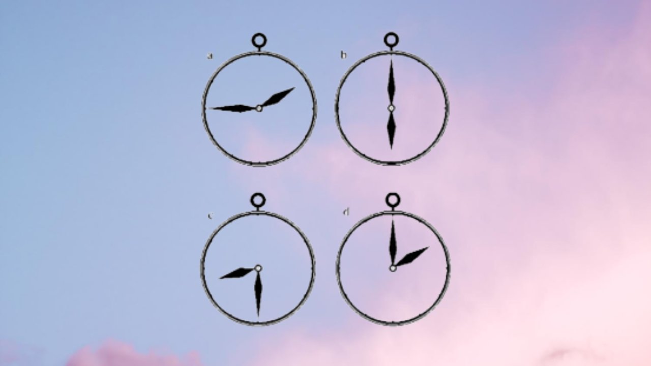 Quiz logico degli orologi: solamente uno segna l’ora giusta, ragiona allo specchio