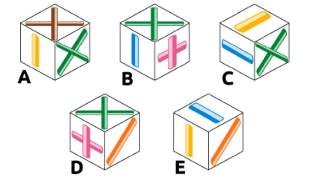Test Logica Cubi | Tra questi 5, un cubo è completamente sbagliato: livello difficoltà Galileo Galilei