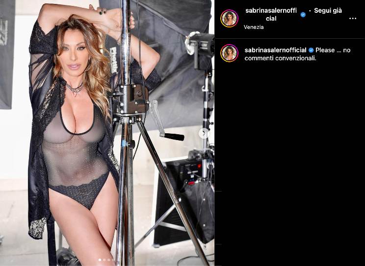 Sabrina Salerno su Instagram è esplosiva