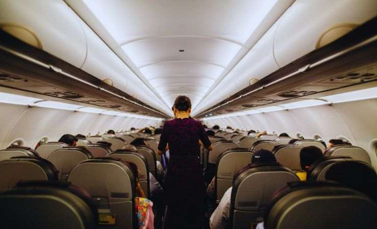 dentro l'aereo