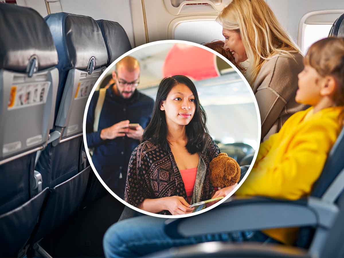 aereo e persone che parlano