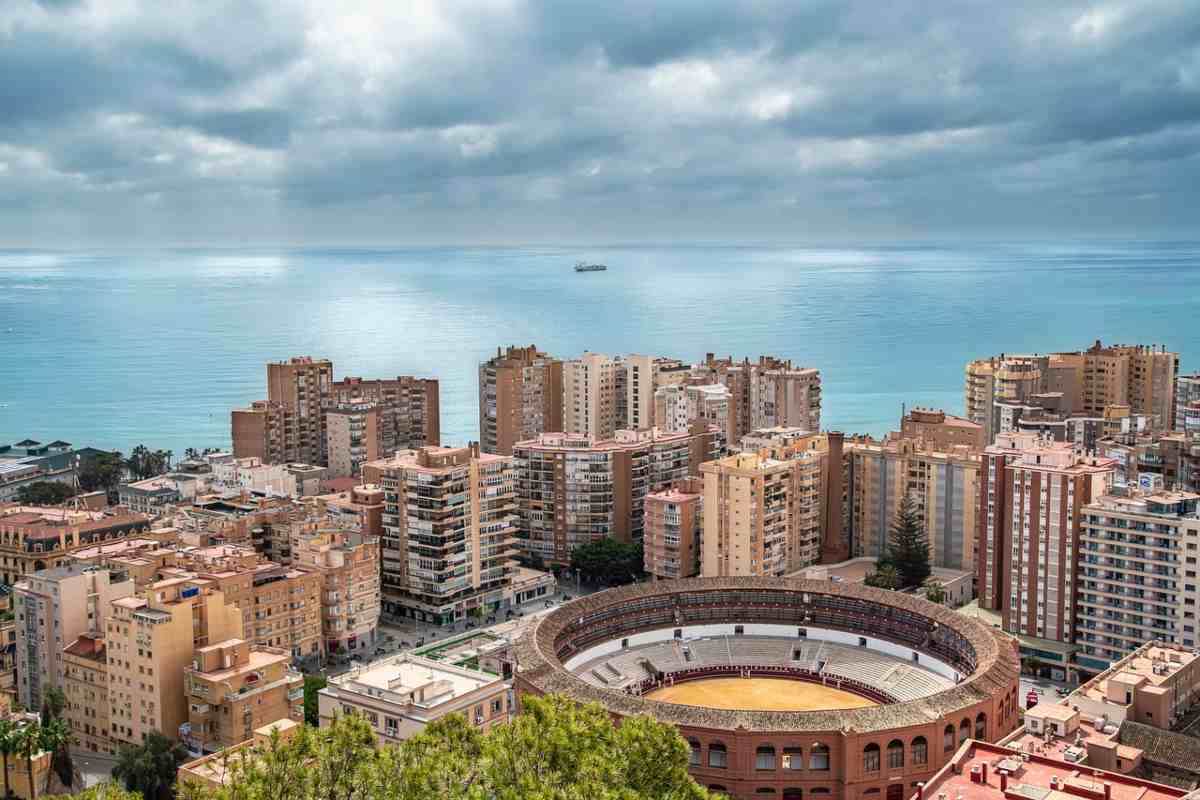 Vista di Malaga dall'alto