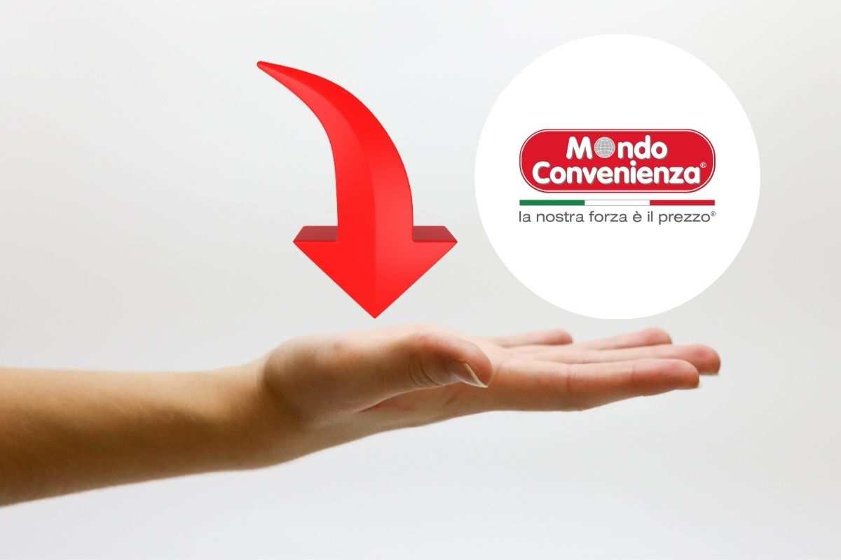 mano con logo mondo convenienza