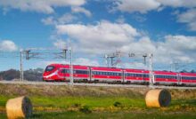 un treno Frecciarossa in marcia