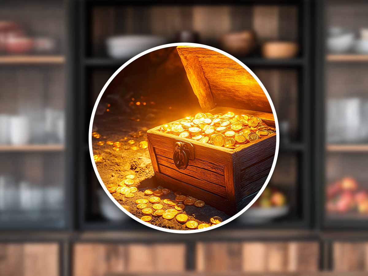 credenza e un tesoro nel cerchietto
